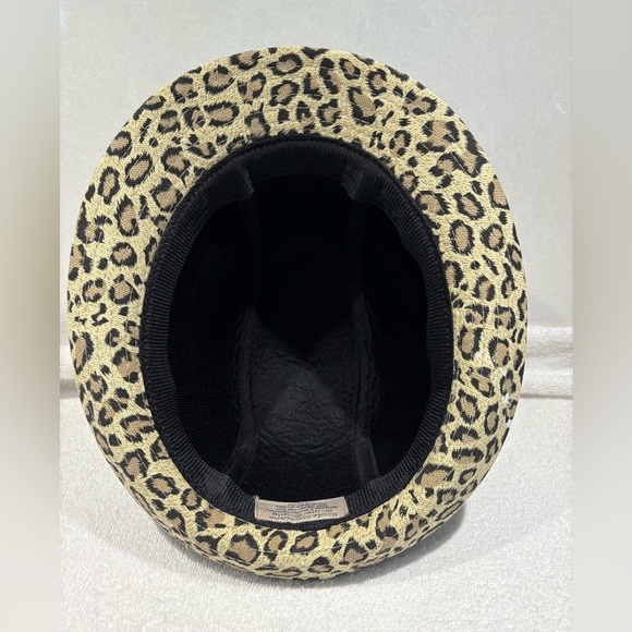 Nicole Marciano Leopard Print Fedora Cloche Hat One Size Unisex - Picture 9 of 10